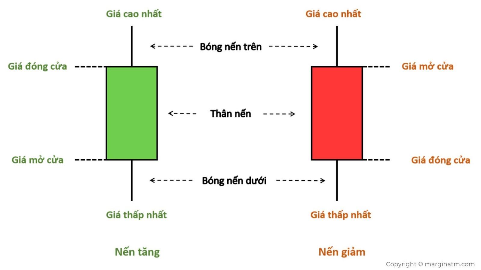 Các loại nến trong biểu đồ nến